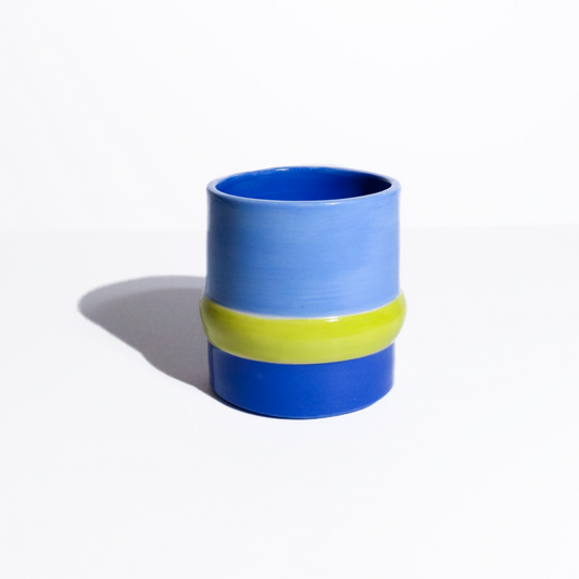 Blue Chartreuse Color Block Cup