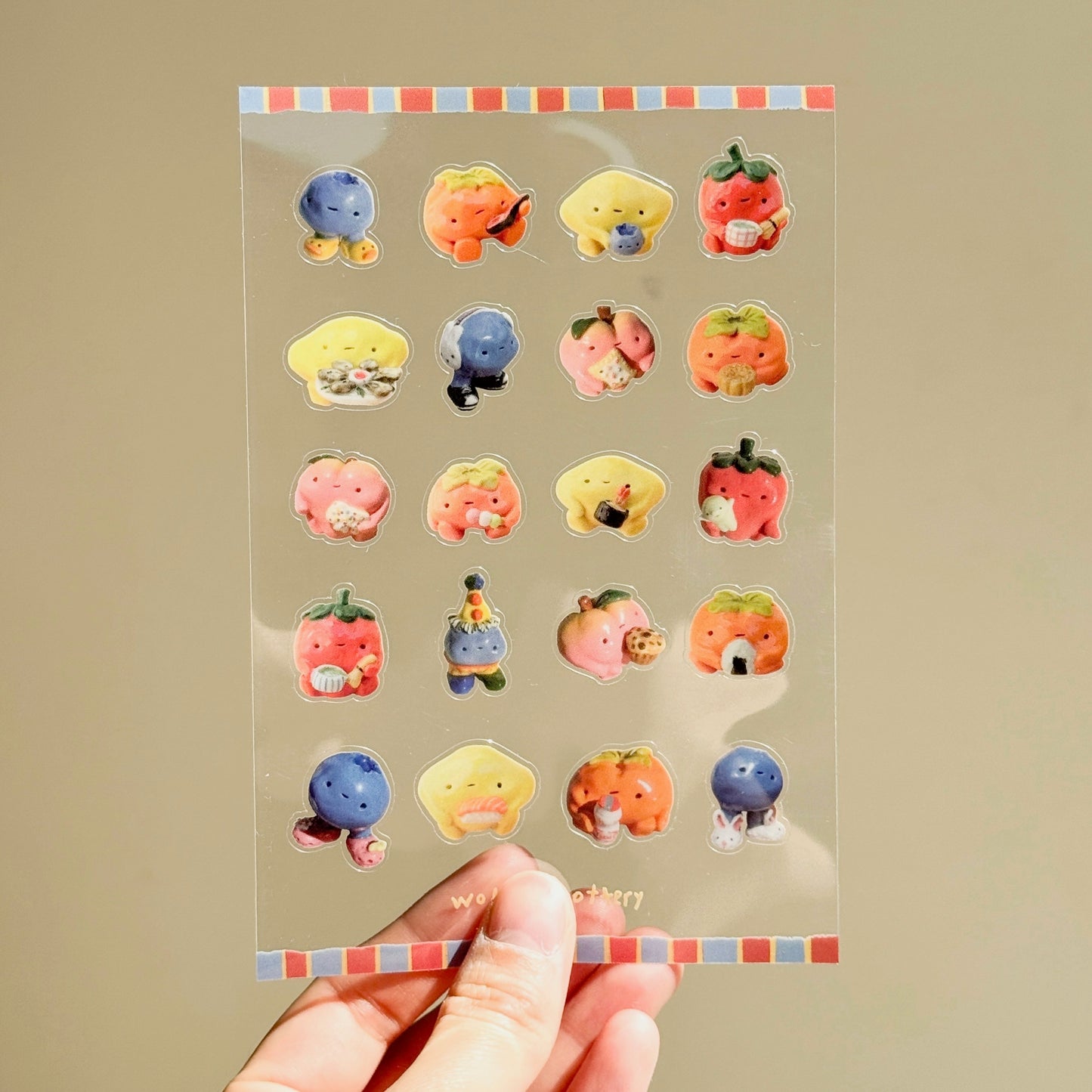 Berries and Lemons Clear Vinyl Sticker Sheet