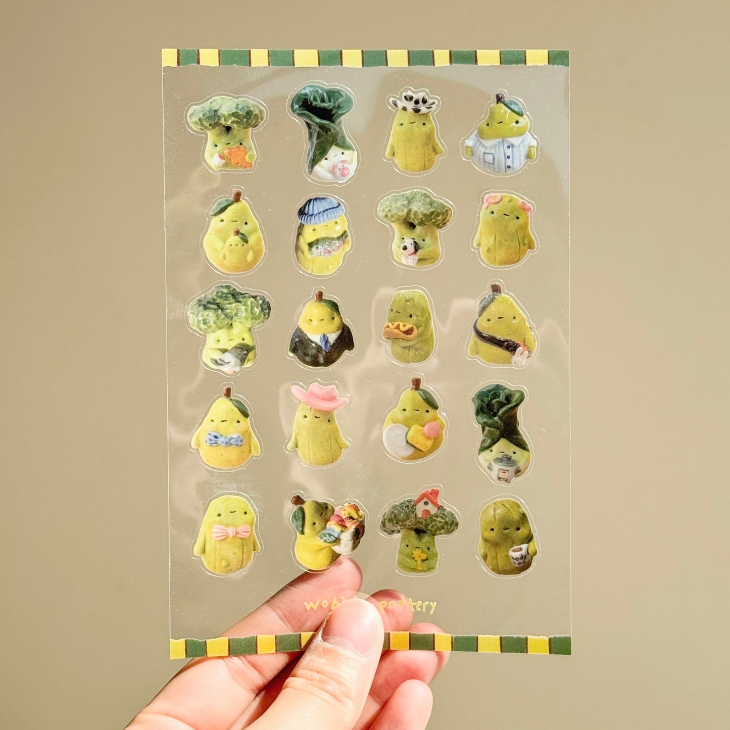 Green guys Clear Vinyl Sticker Sheet