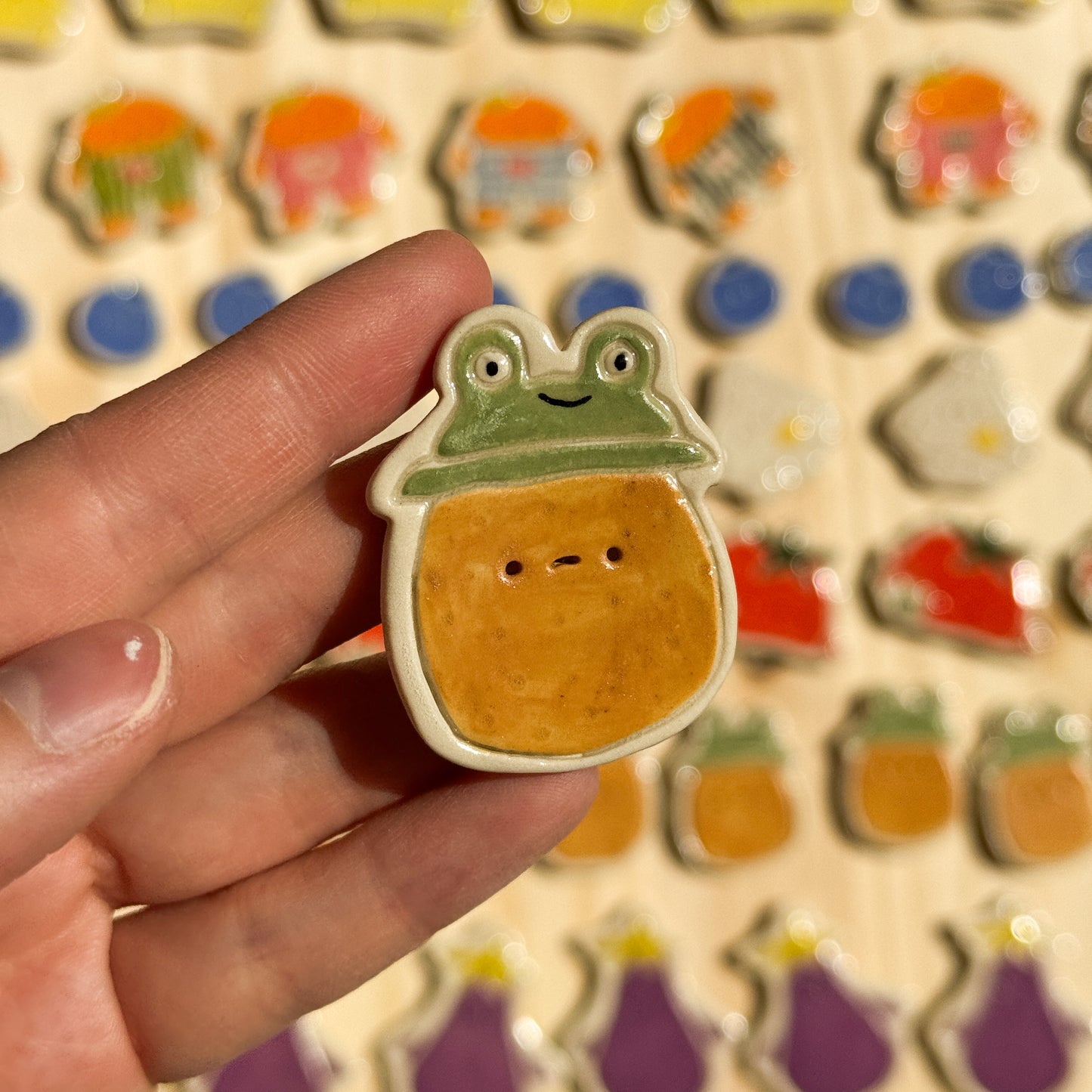 Magnet- Potato with frog hat