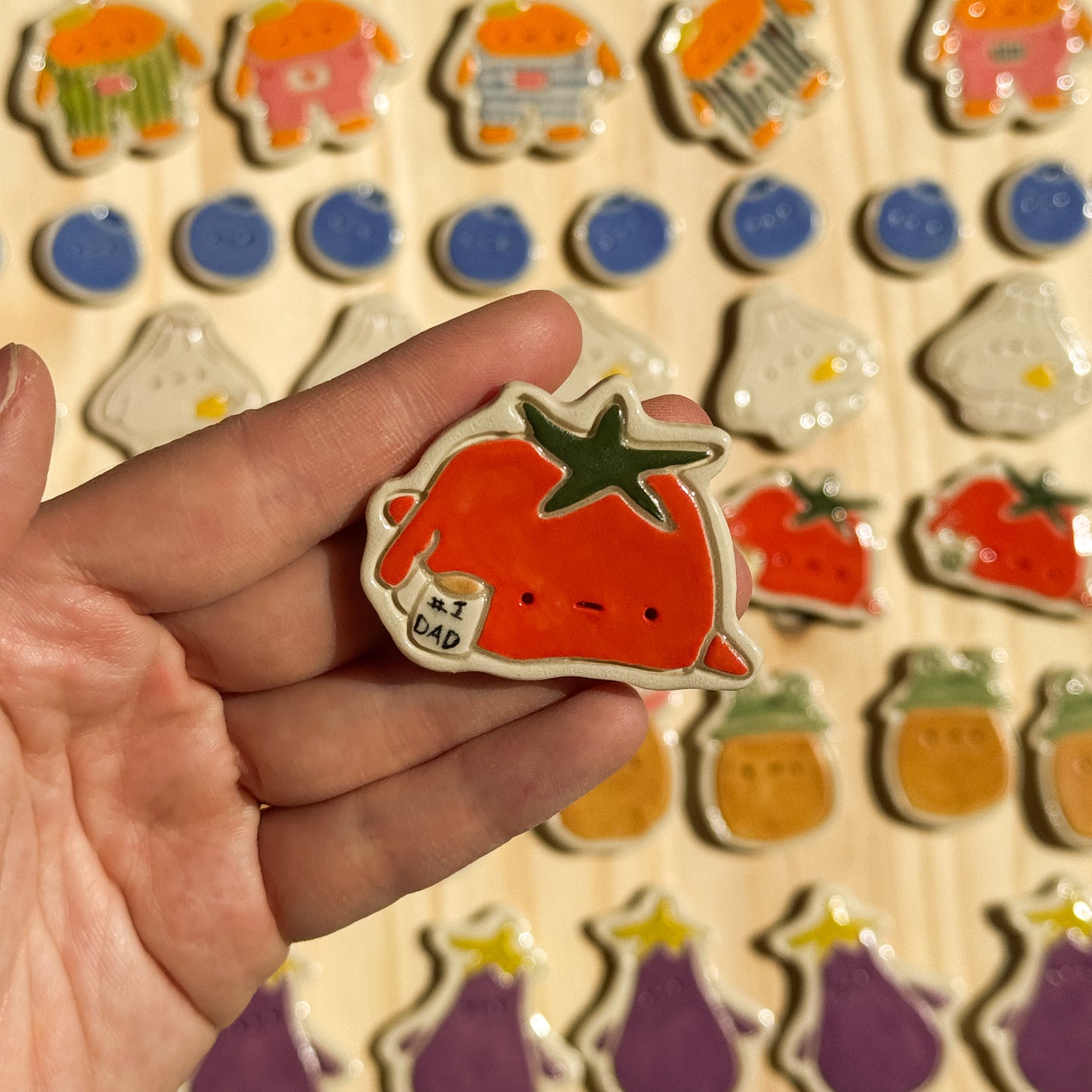 Magnet - Tomato with a mug
