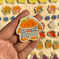 Magnet - Orange with Overalls