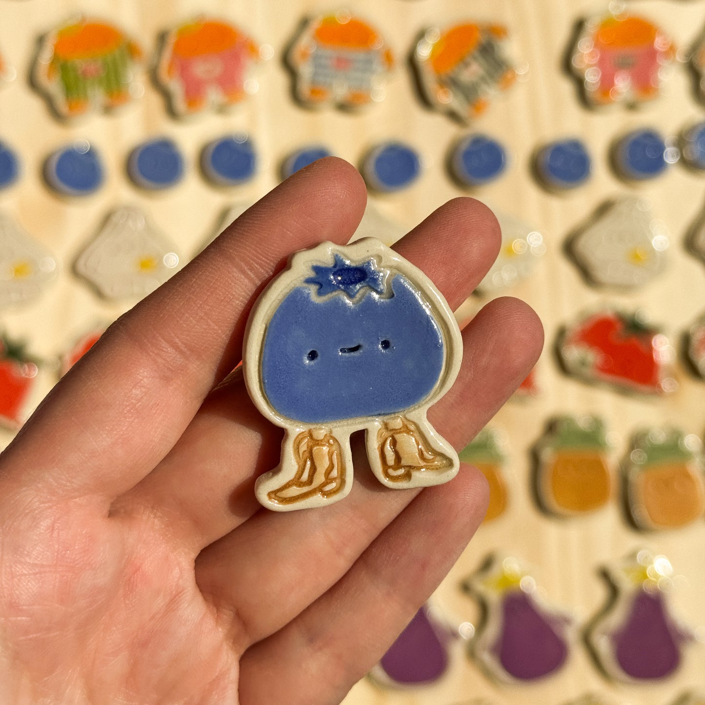 Magnet - Blueberry with Cowboy Boots
