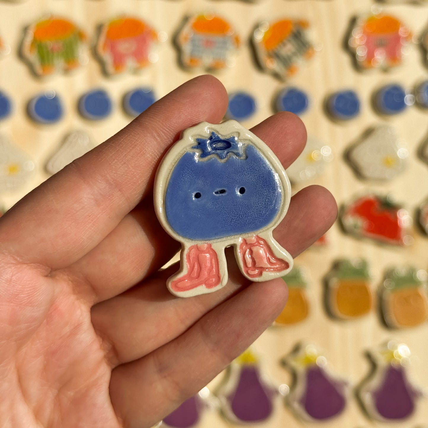 Magnet - Blueberry with Cowboy Boots
