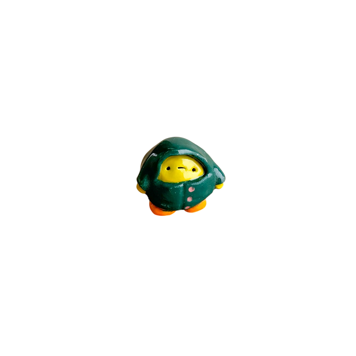Mini Pea in a raincoat