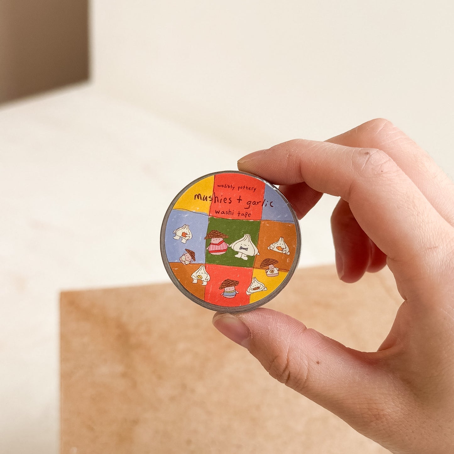 Doodle mushie garlic washi Tape