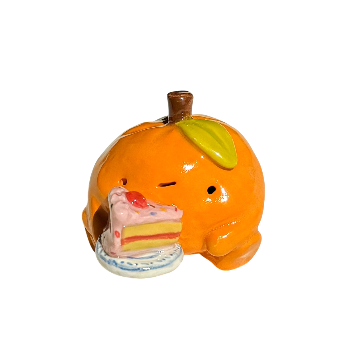 Orange with cake
