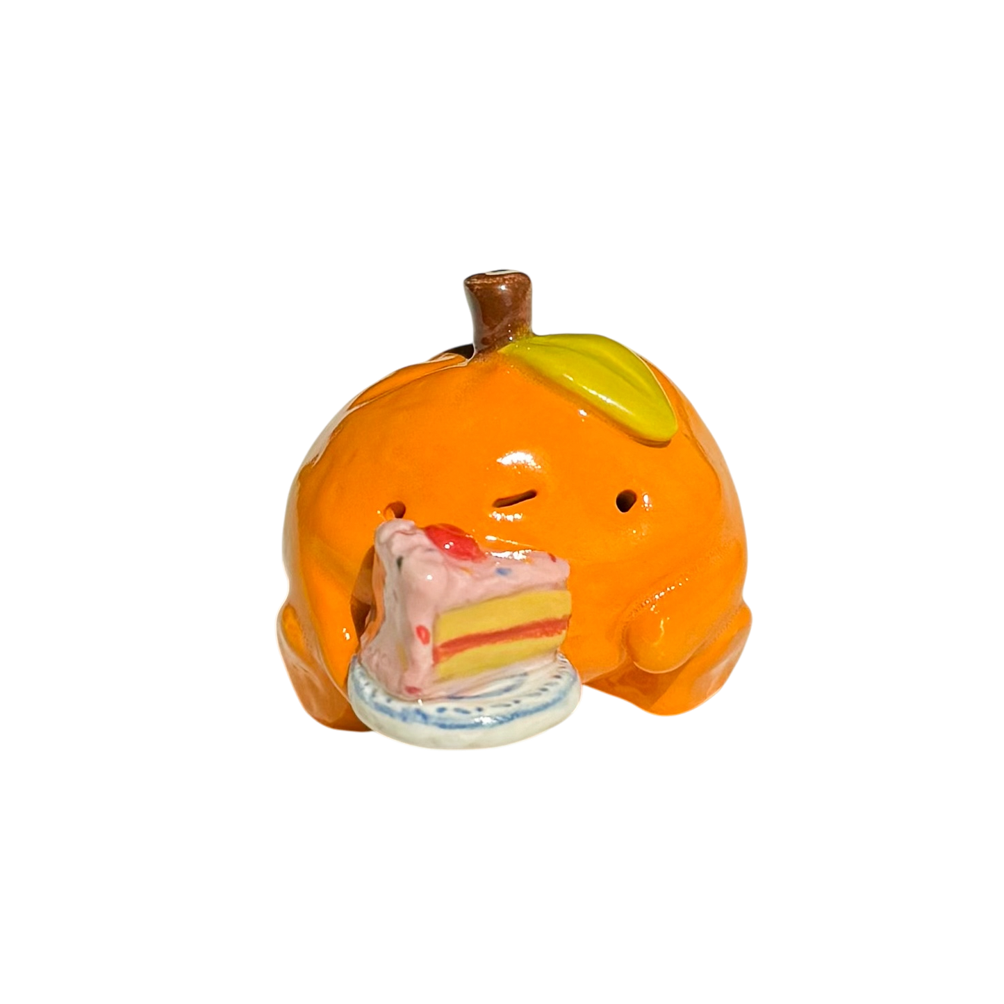 Orange with cake