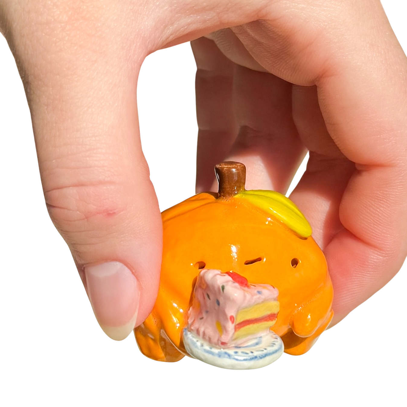 Orange with cake
