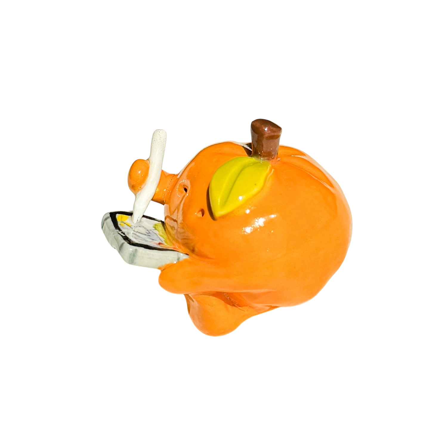 Orange with iPad