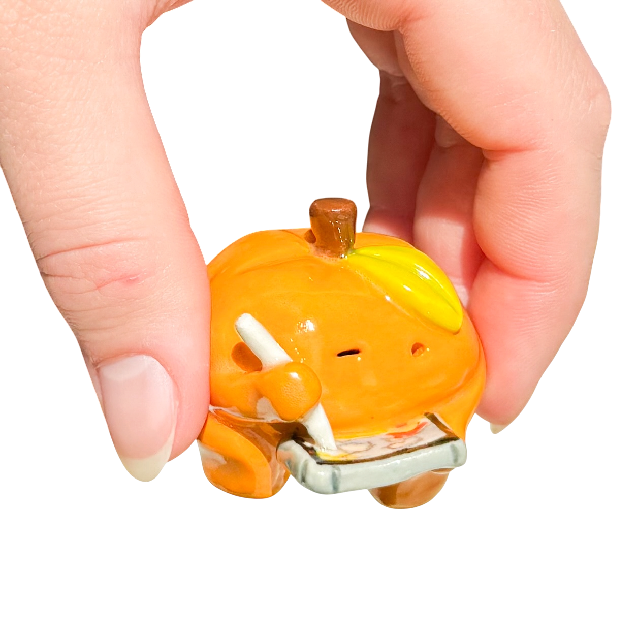 Orange with iPad