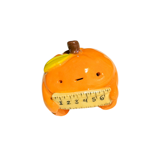 Orange with ruler