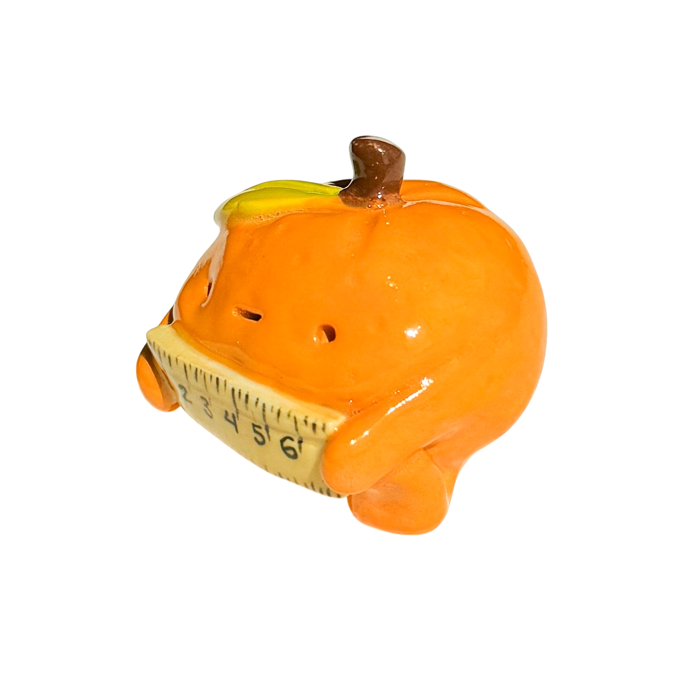 Orange with ruler