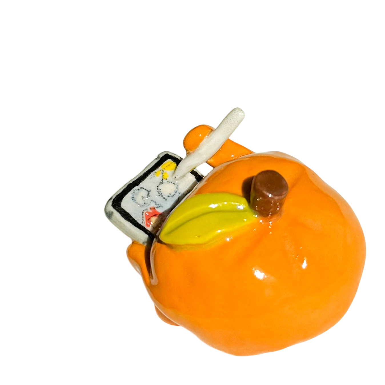 Orange with iPad