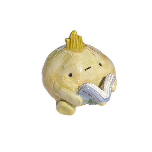 Onion with book