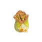 Lettuce with cracked egg
