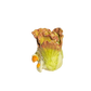 Lettuce with cracked egg