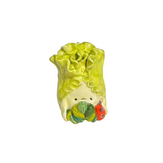Lettuce with hungry caterpillar