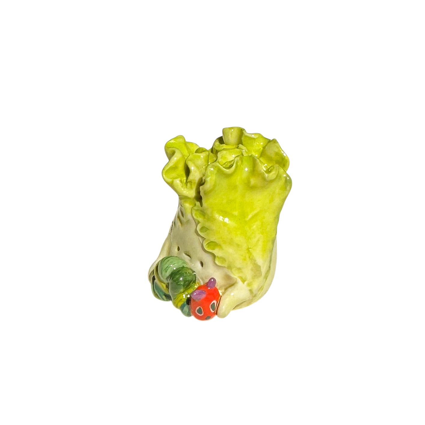 Lettuce with hungry caterpillar