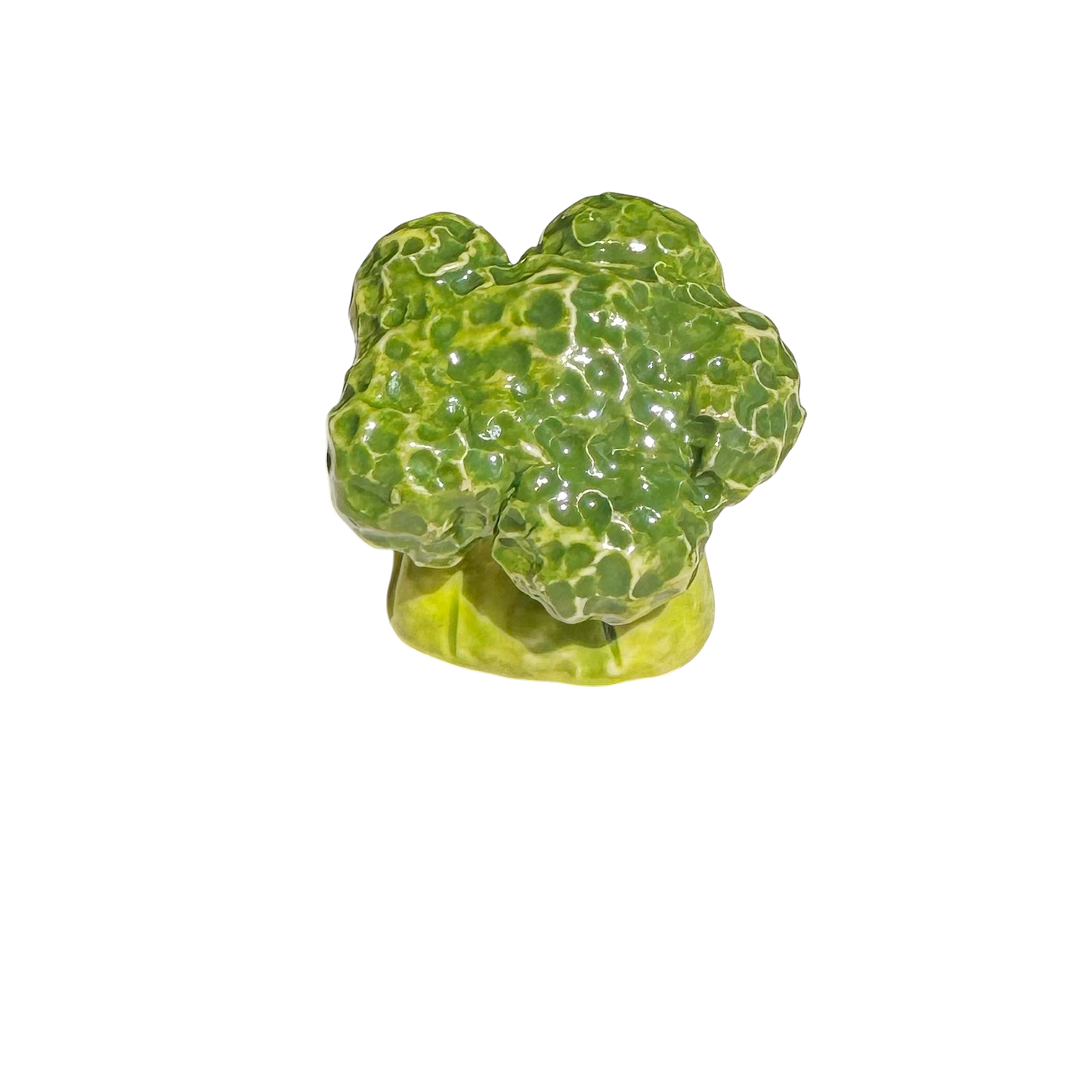 Broccoli holding house with worm