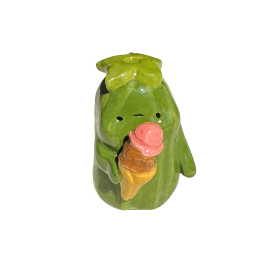 Zucchini with ice cream cone