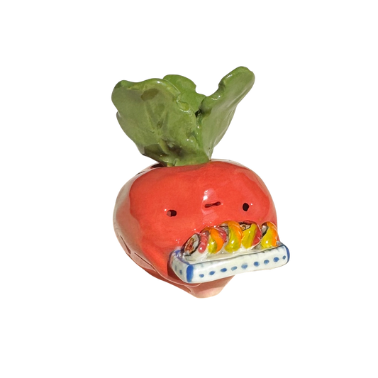 Radish with rainbow roll