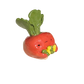 Radish with gummy worm