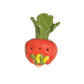 Radish with gummy worm