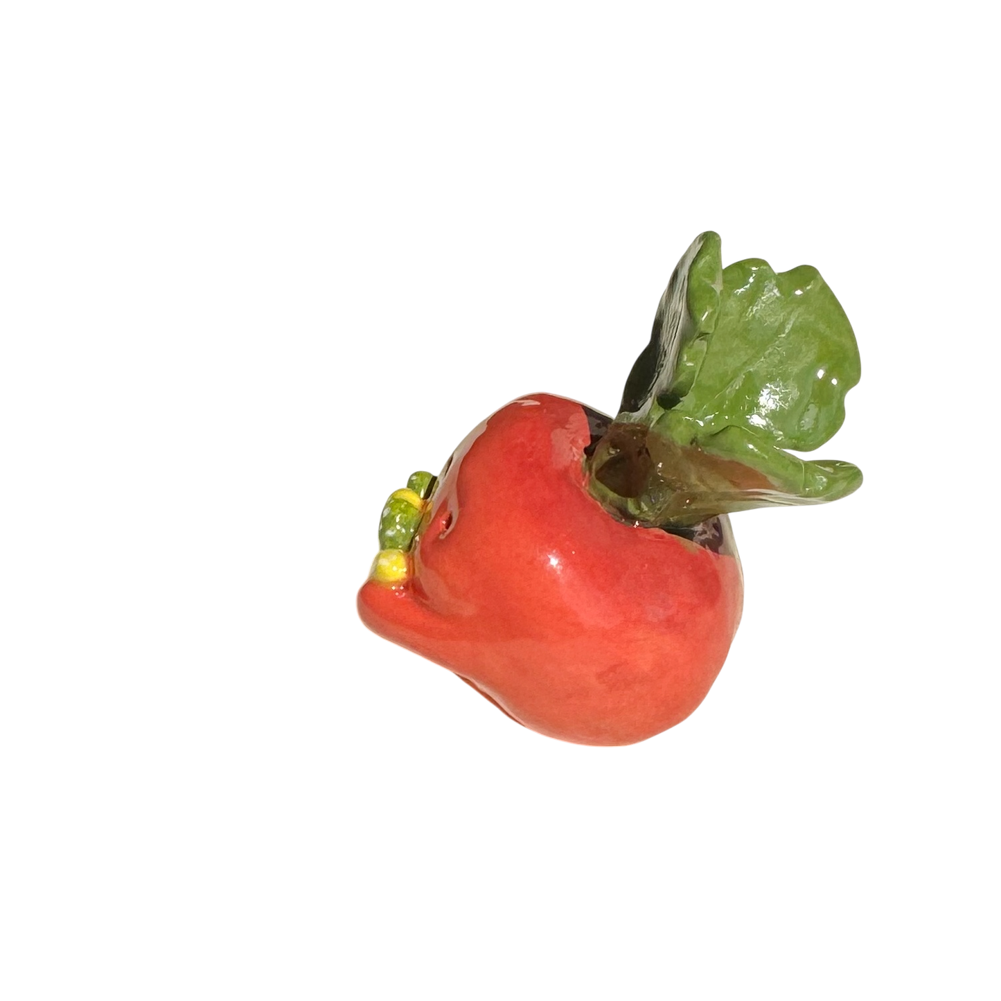 Radish with gummy worm