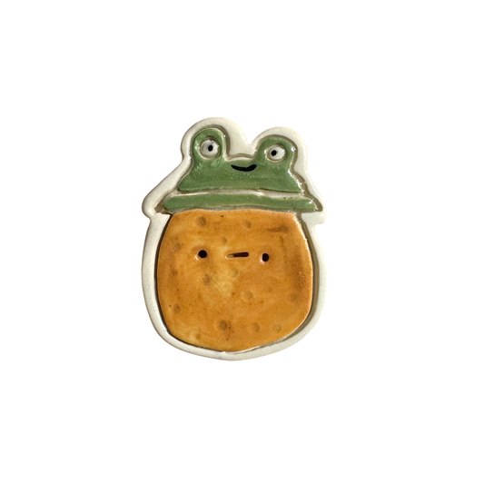 Magnet- Potato with frog hat