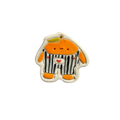 Magnet - Orange with Overalls