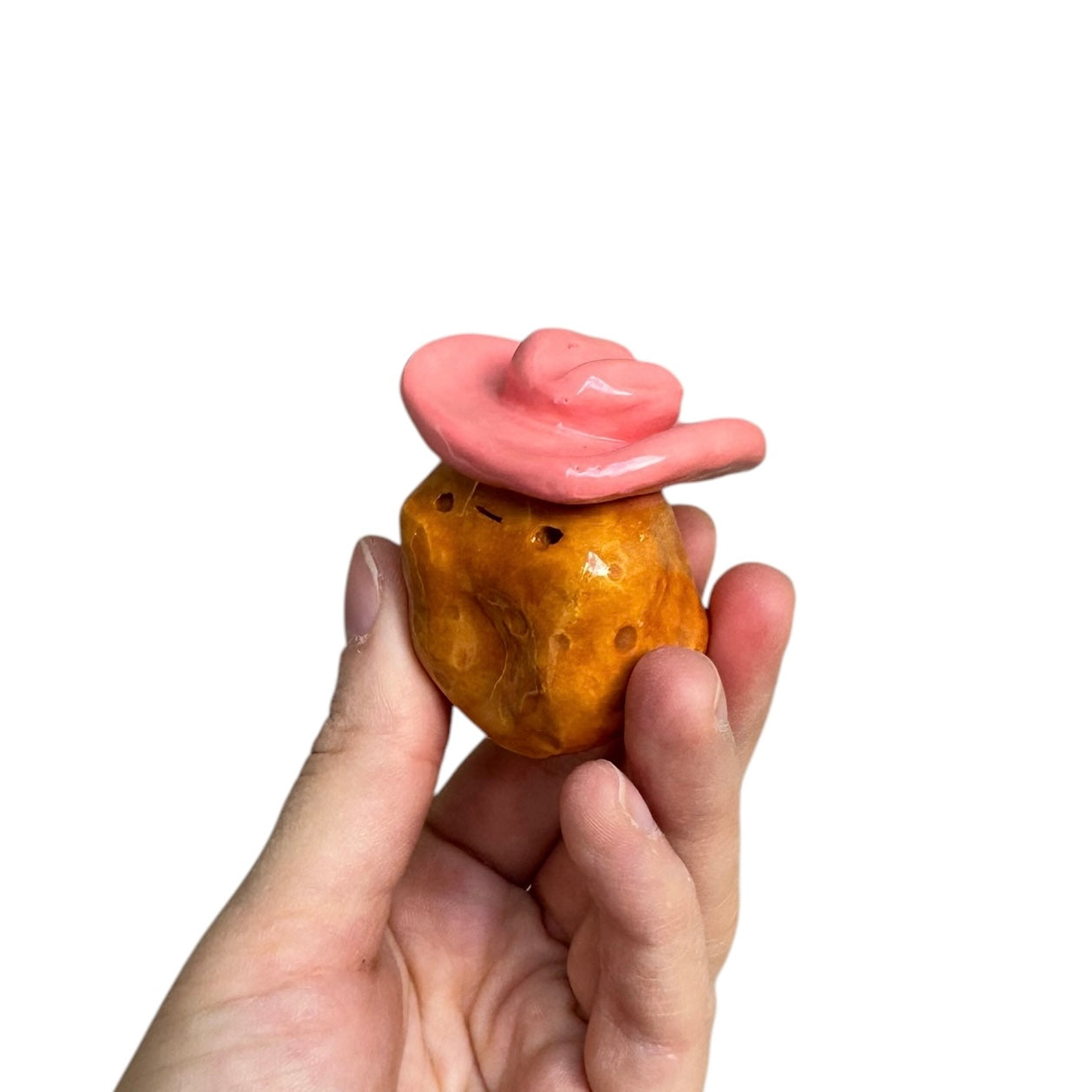 Potato with Pink Cowboy hat