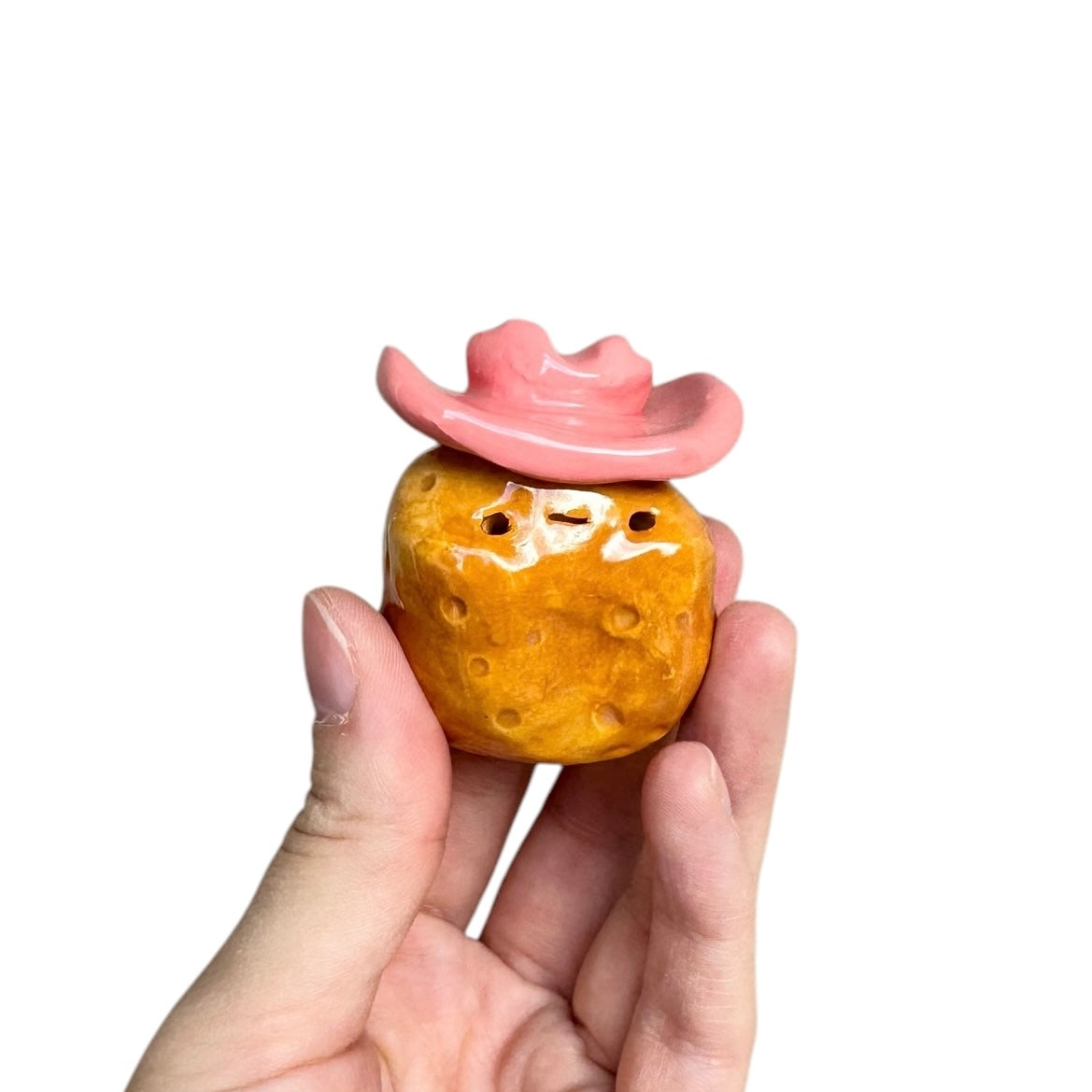 Potato with Pink Cowboy hat