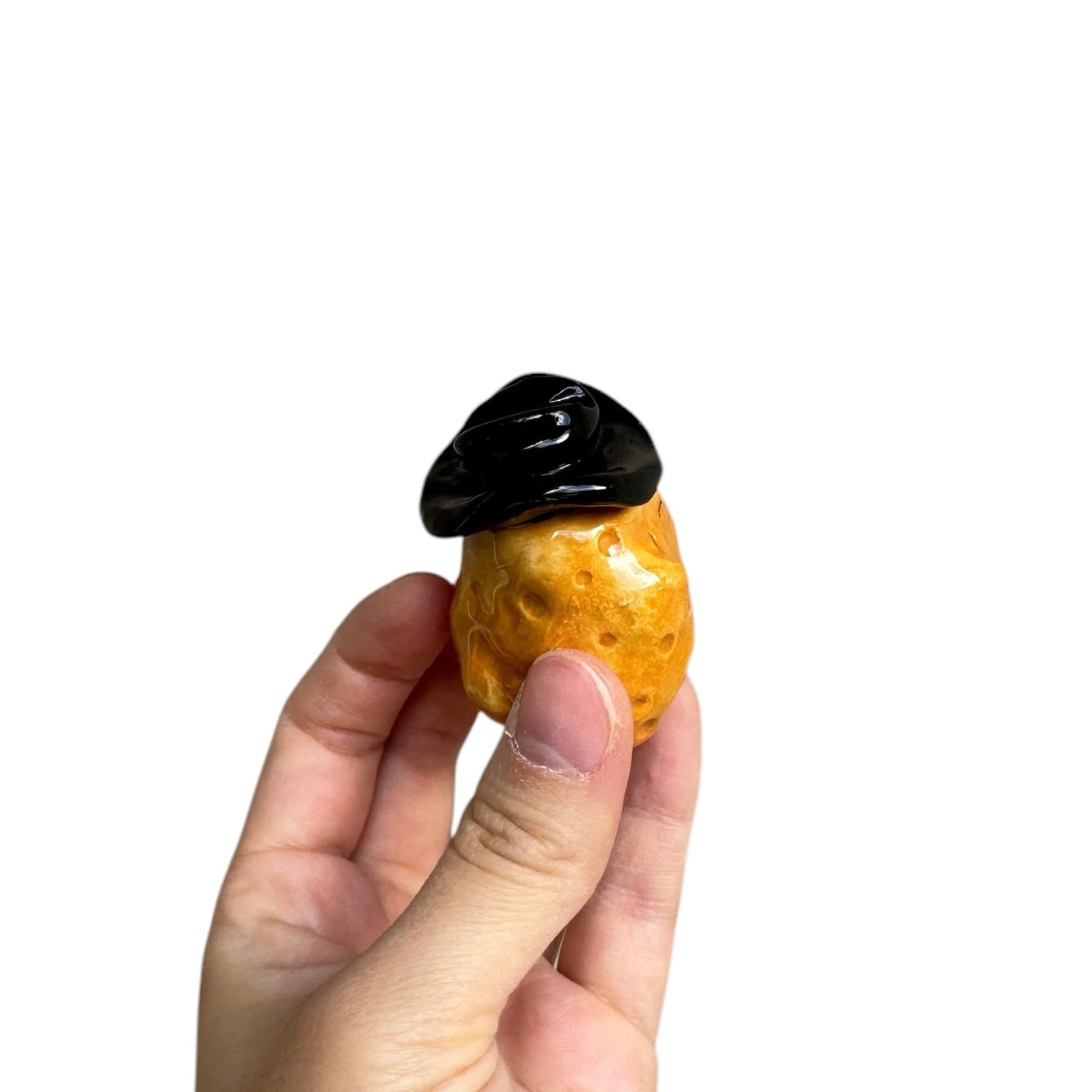 Potato with black Cowboy Hat