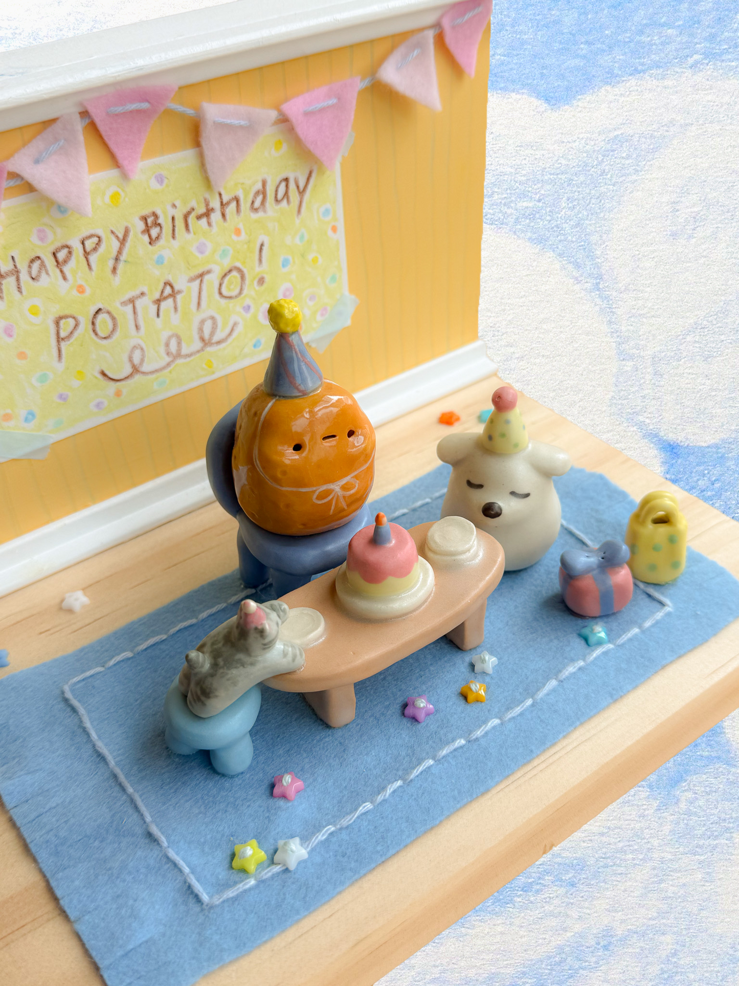 "Happy Birthday Potato" Collab Diorama