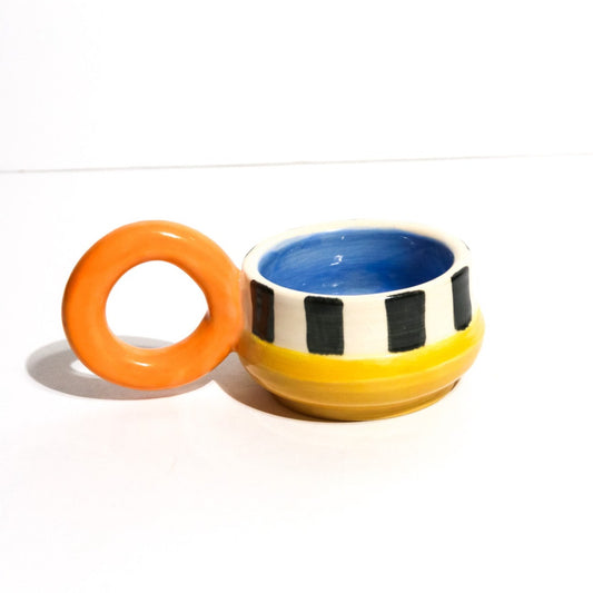 Blue Orange Small Color Block mug