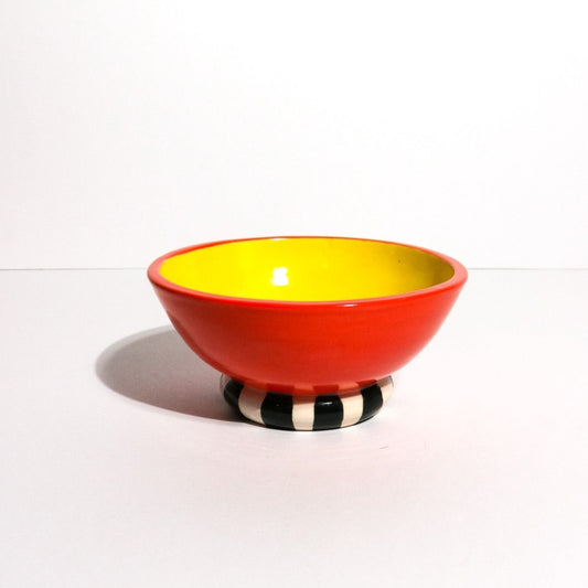 Red Yellow Color Block Bowl