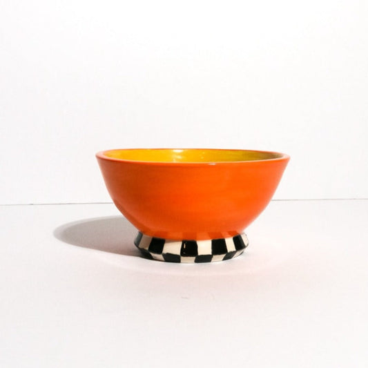 Tangerine Color Block Bowl