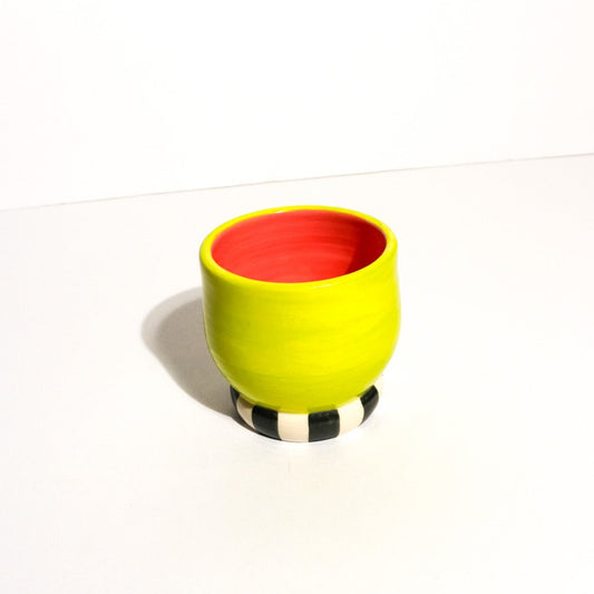 Chartreuse Coral Small Color Block Cup
